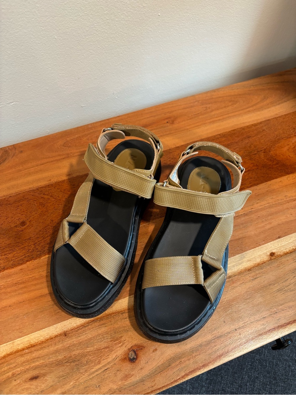 NA-KD Khaki Chunky Sport Sandals
